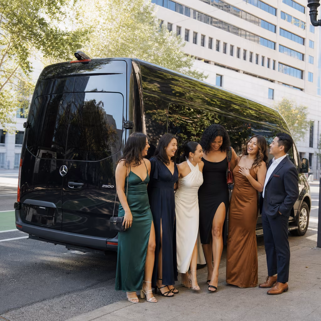 Bachelor and bachelorette party bus
