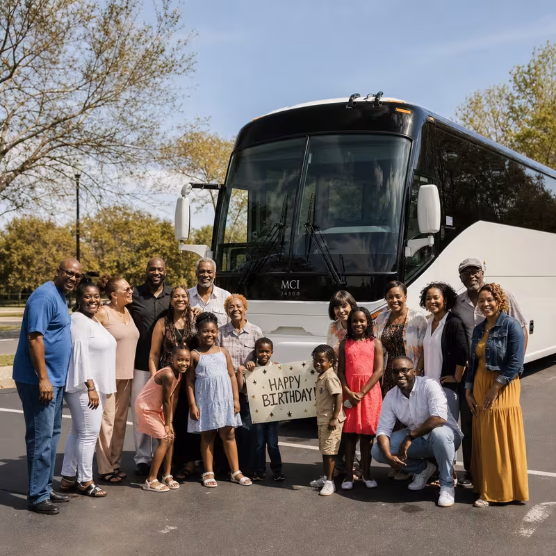 Passengers loading luggage while boarding an Oakland group shuttle