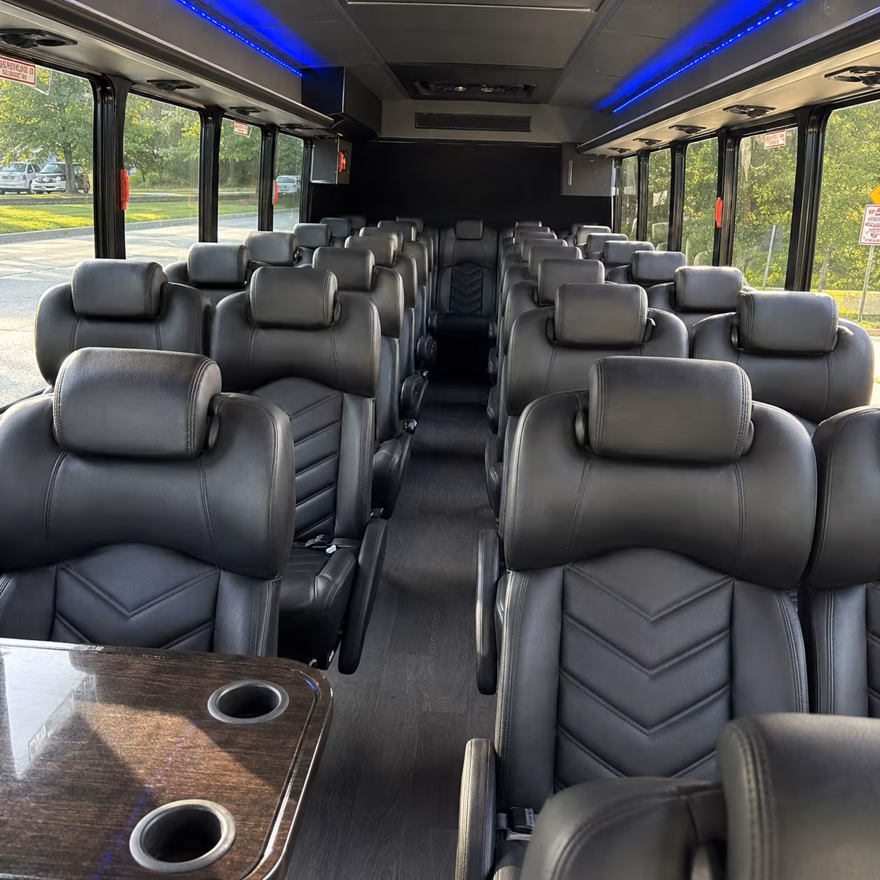Oakland Airport Shuttle & Transportation party bus interior