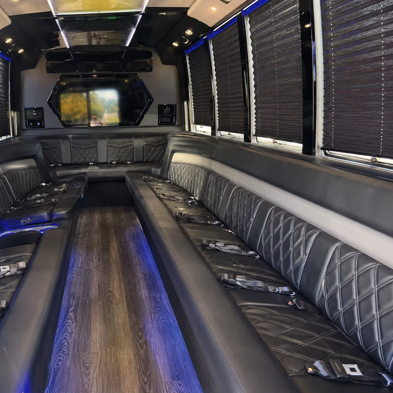 Oakland Sporting Event Transportation party bus exterior