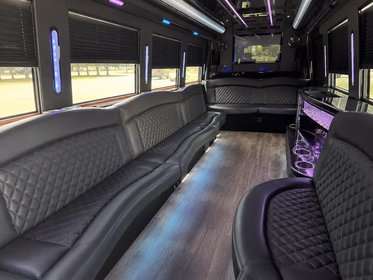 Oakland Wedding Transportation party bus exterior